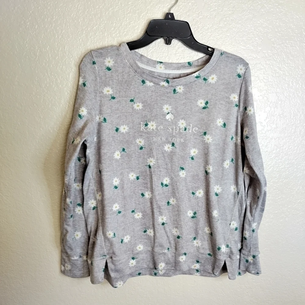 Kate Spade new York Daisy crew neck floral sweater sz M